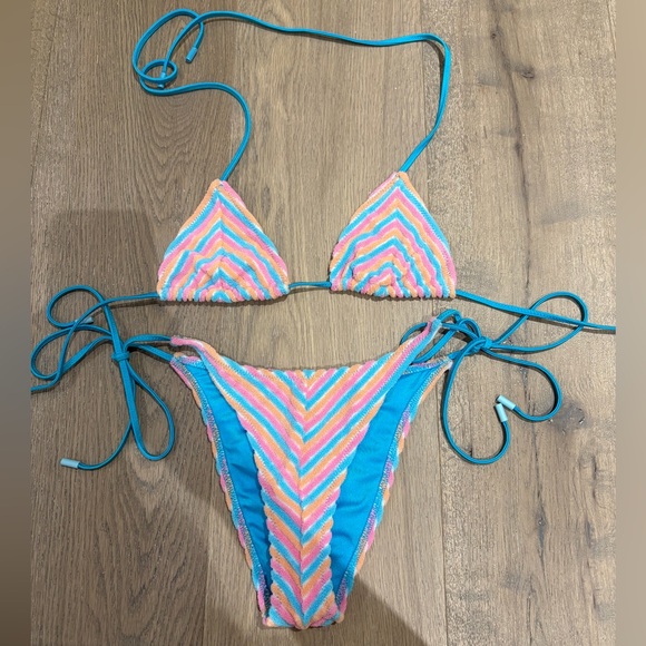 Triangl Swimwear Swim Triangl Vinca Sherbet Stripe Bikini Poshmark